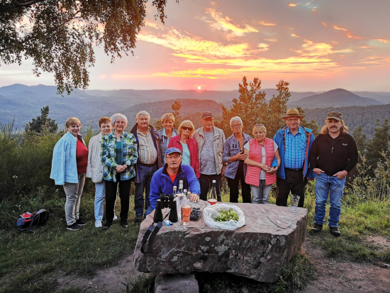 Wanderung Sonnenuntergang an der Hirtzeck-Aussicht, 
05. September 2021